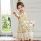 【春风得亿】Millions Premium Girl Dress in Gold 金色小女孩连身裙