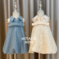 Denim Premium Detachable Sleeve Girl Dress