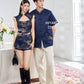 【人气女团】Jenlisa Premium Cheongsam Top in Golden Navy 深蓝色女装上衣