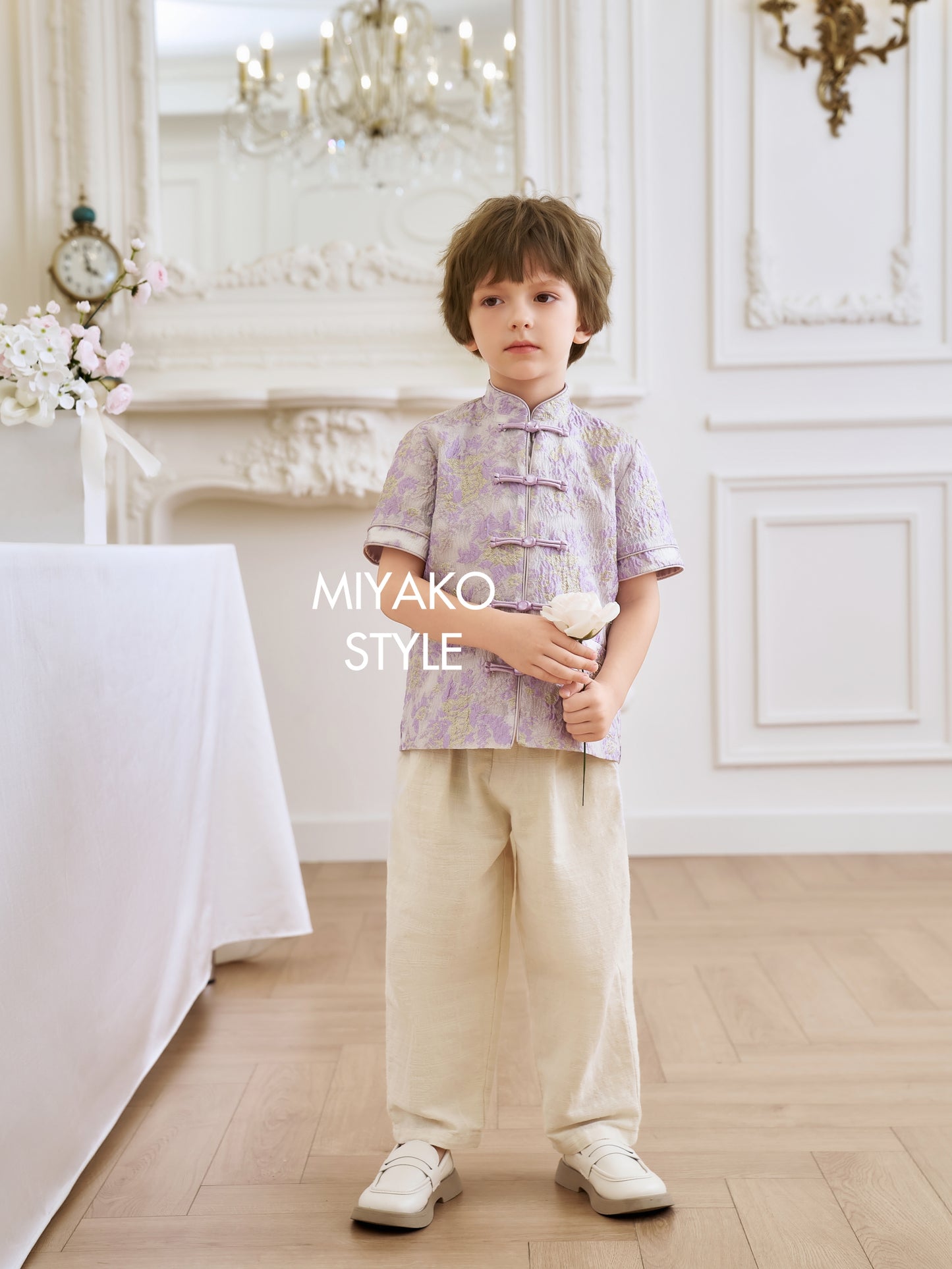 【紫属于你】Only You Premium Boy Suit Cheongsam in Purple 小男孩唐装