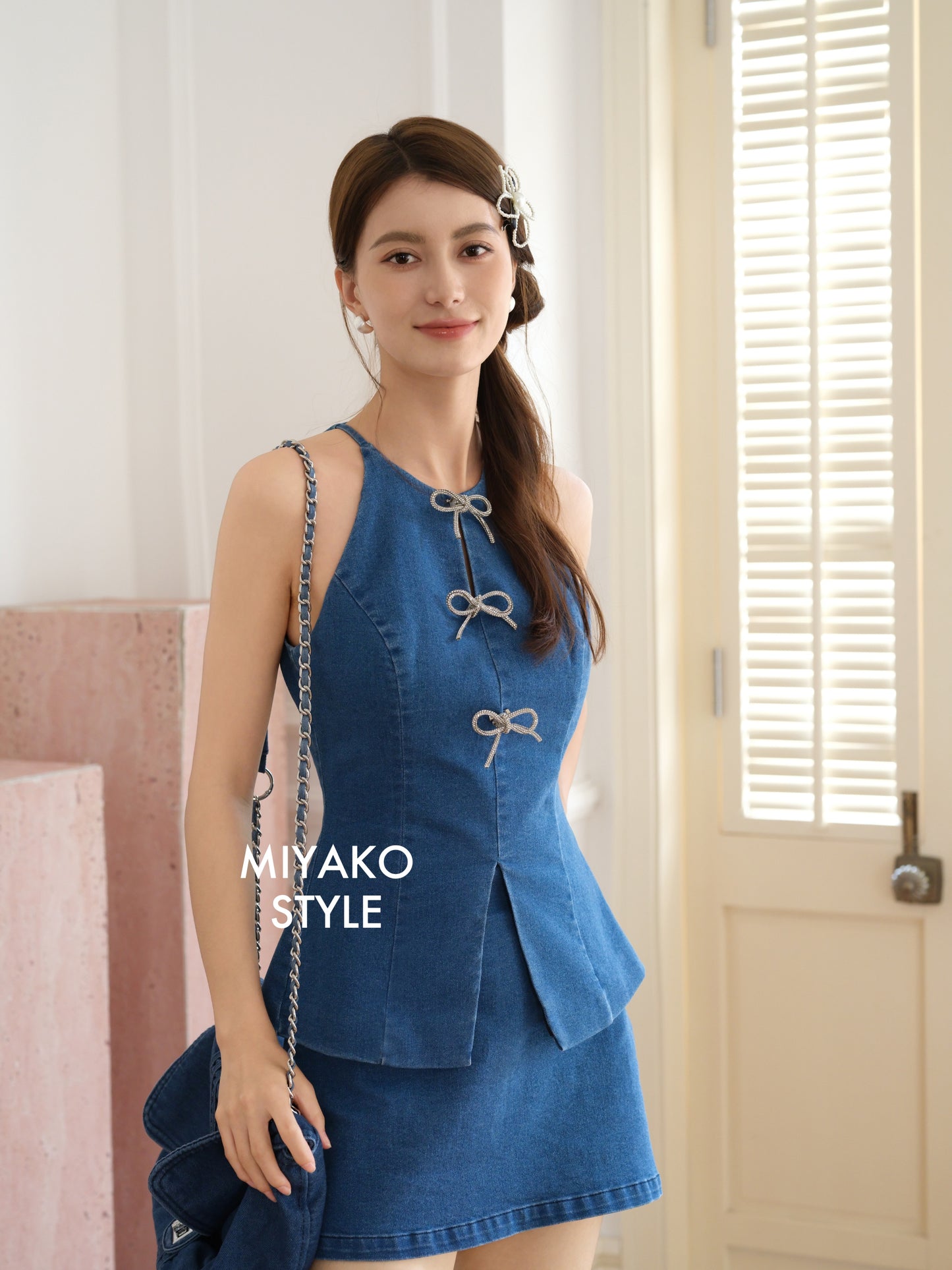 【牛仔】Classic Denim Halter Top (Padded) 女装上衣 TOP Only