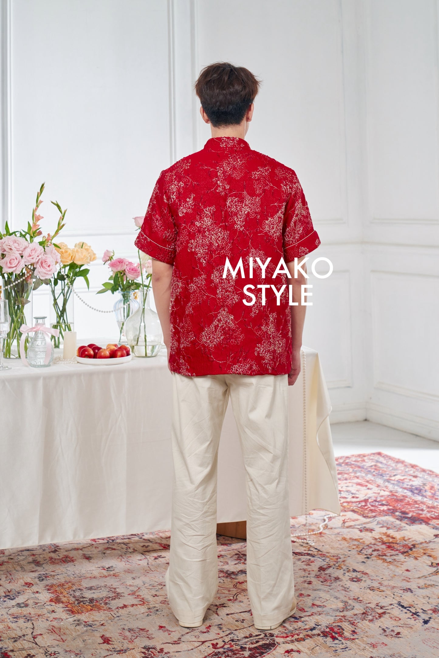 【名门望族】Noble Premium Men Suit Cheongsam in Red 红色男唐装