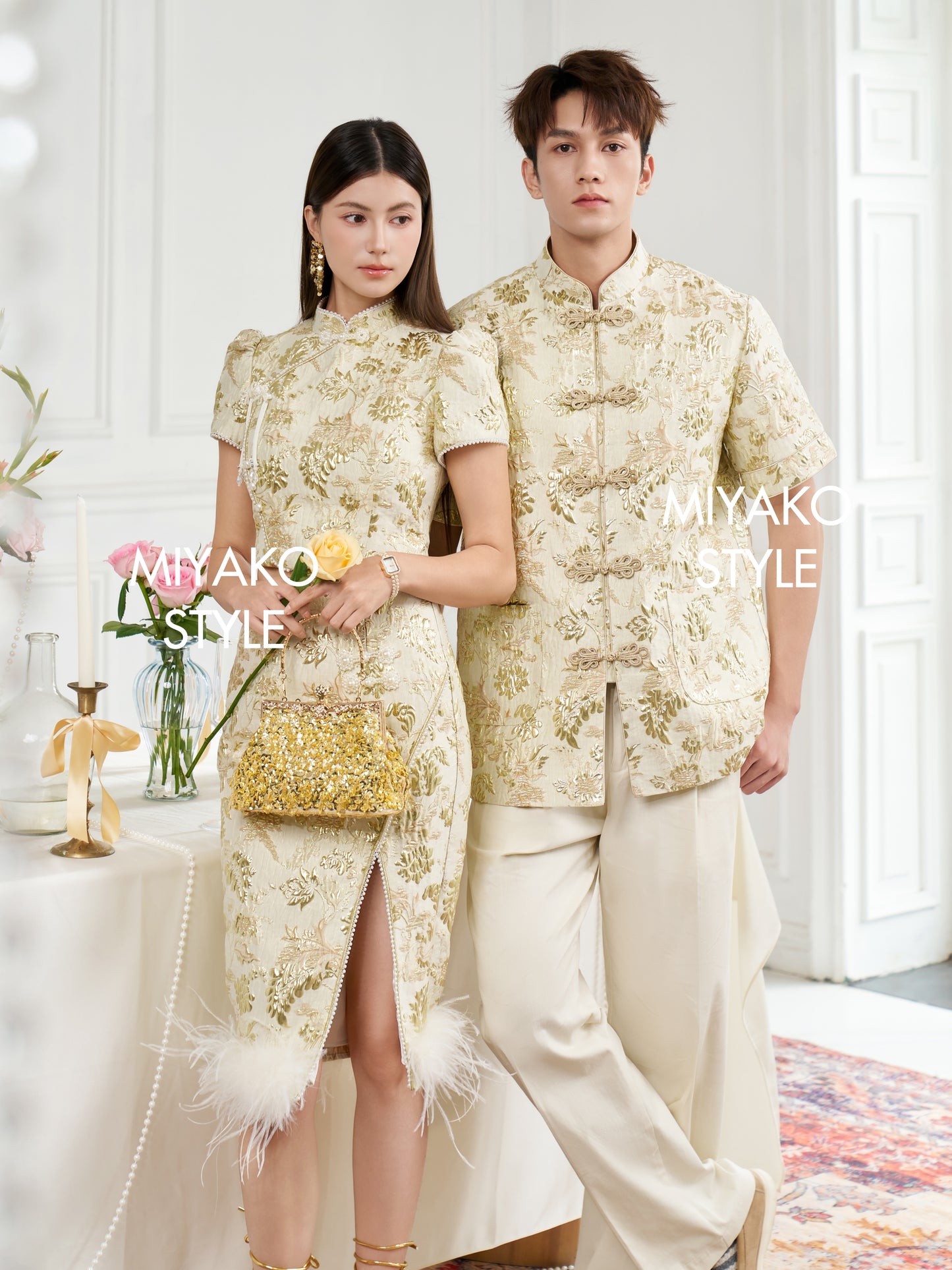 【春风得亿】Millions Premium Midi Skirt in Gold 金色女装半身长裙