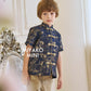 【星辰闪耀】Starlight Premium Boy Suit Cheongsam in Golden Navy 小男孩唐装