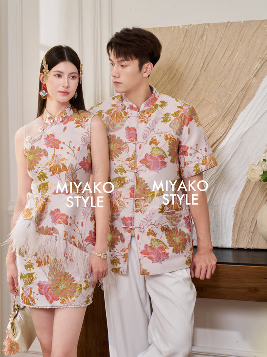 【名门望族】Noble Premium Men Suit Cheongsam in Floral 百花齐放男唐装