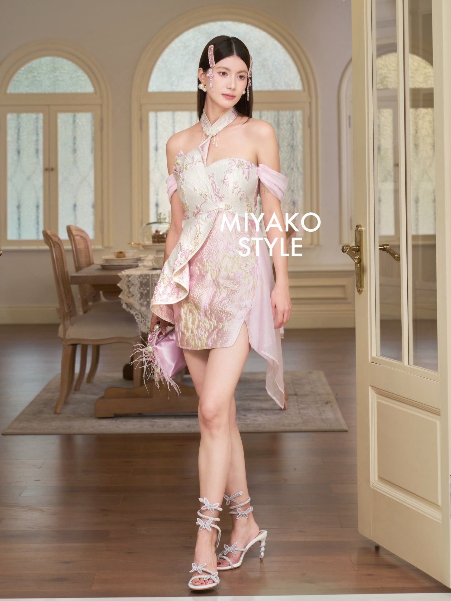 【花花蝴蝶】Fairies Premium Detachable Sleeve Dress 女装连身裙