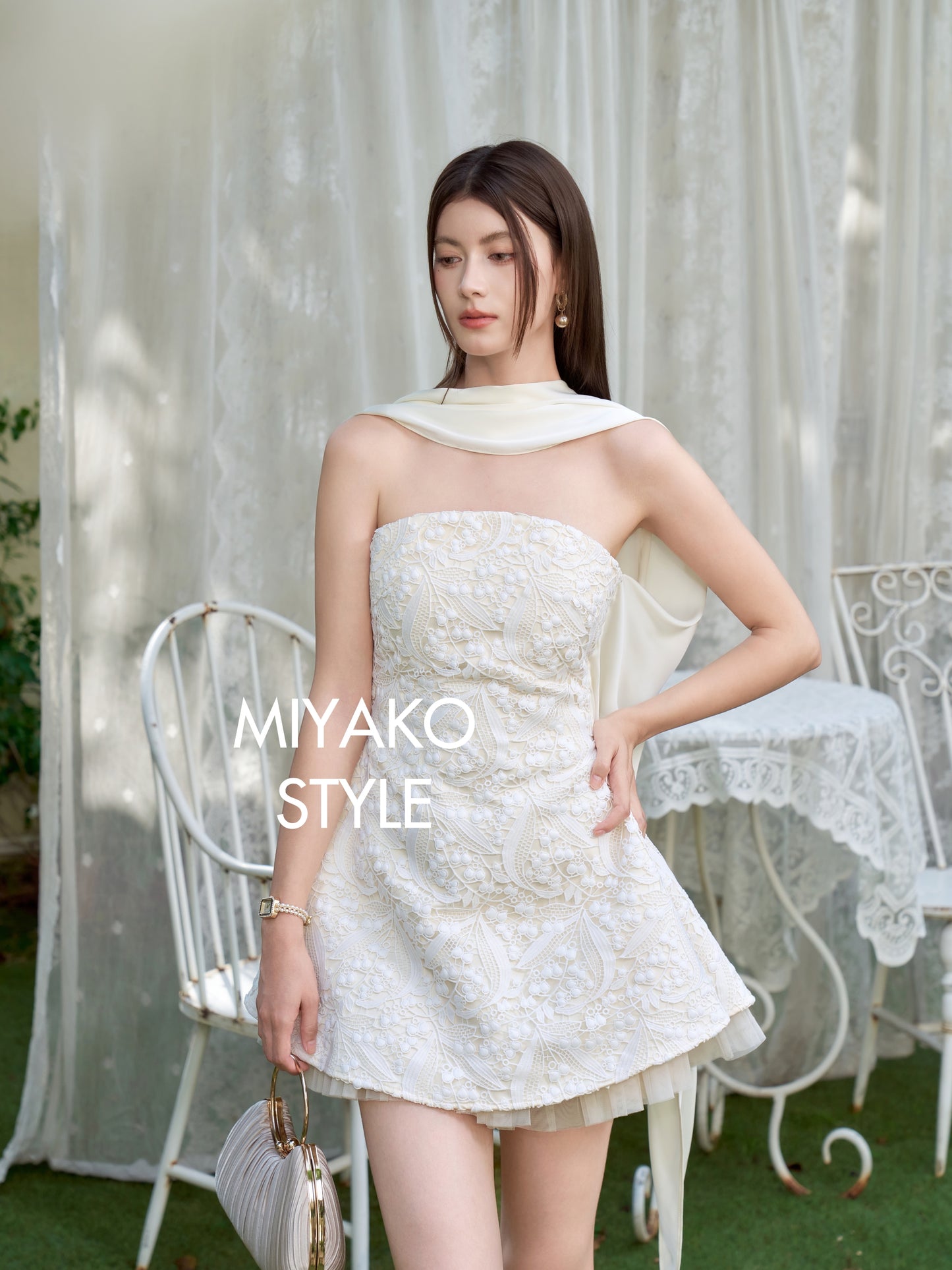【白月光】Moonlit Luxe Elegance 3in1 Padded Dress