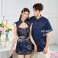 【人气女团】Jenlisa Premium Cheongsam Top in Golden Navy 深蓝色女装上衣