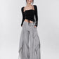 Ann asymmetrical Top + Cardigan Black