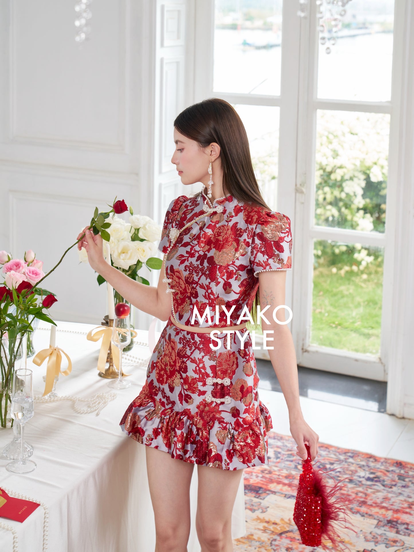 【春风得亿】Millions Premium Ruffle Mini Skirt in Red 红色女装短裙