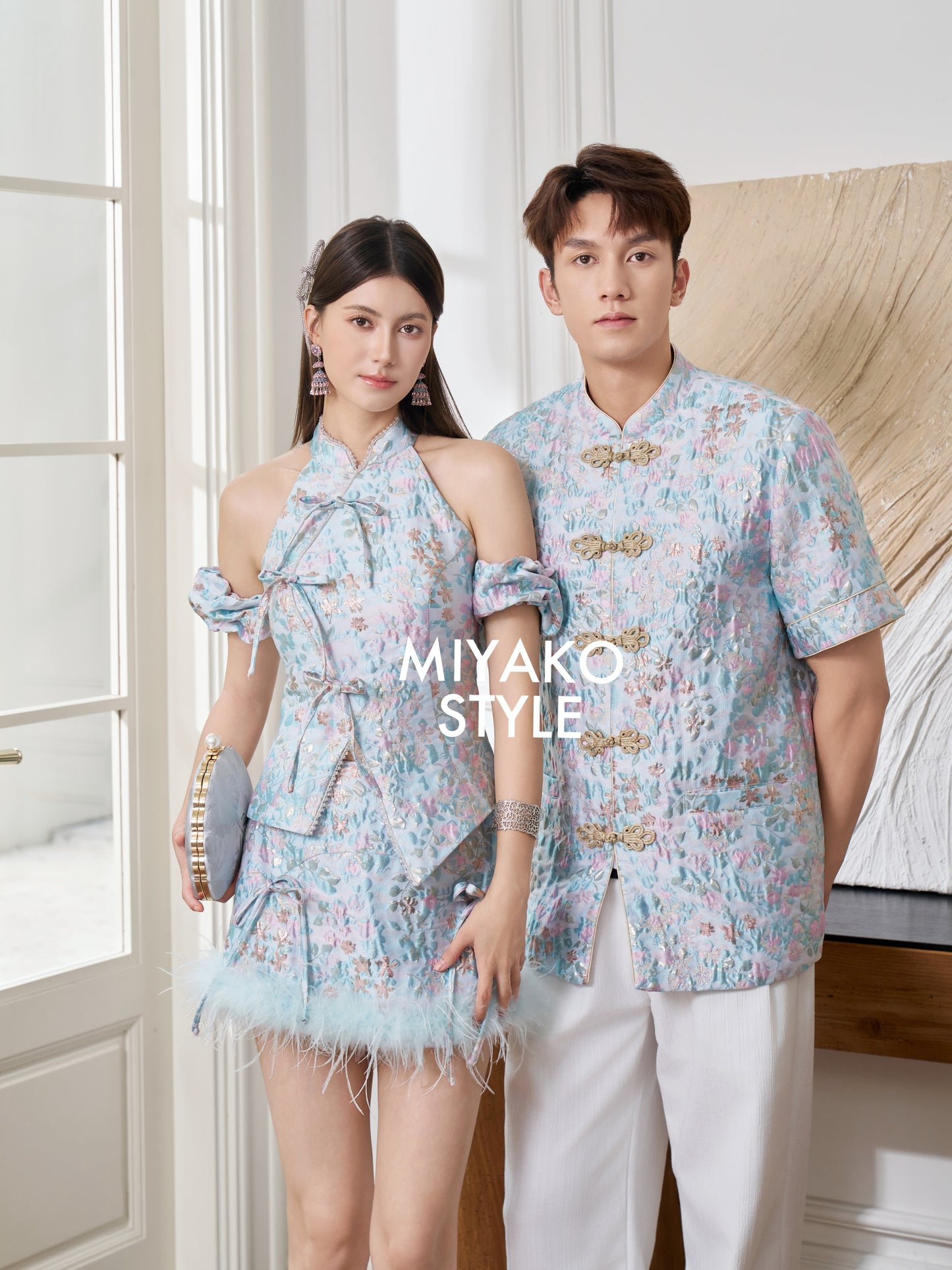 【情有独钟】Love Premium Detachable Fur Mini Skirt in Tiffany Blue 蒂芙尼女装短裙