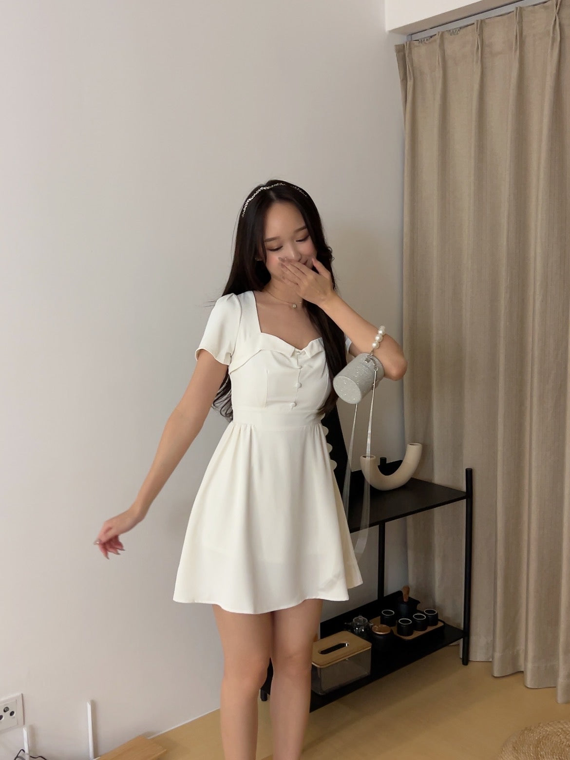 Alice Mini Dress In White