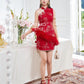 【名门望族】Noble Premium Fur Dress in Red 红色女装连身裙