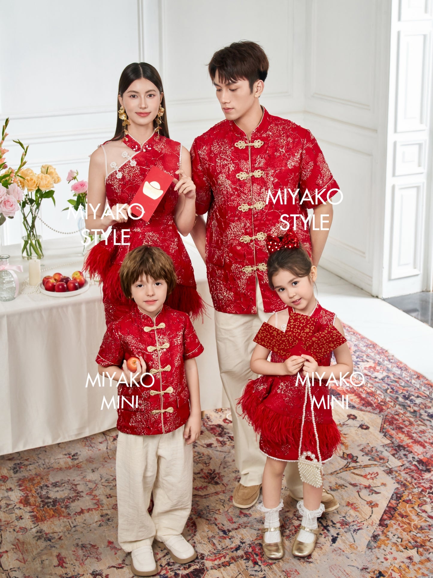 【名门望族】Noble Premium Girl Dress in Red 红色小女孩连身裙