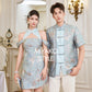 【万事如亿】Billionaire Premium Men Suit Cheongsam in Sea Blue 绿蓝色男唐装