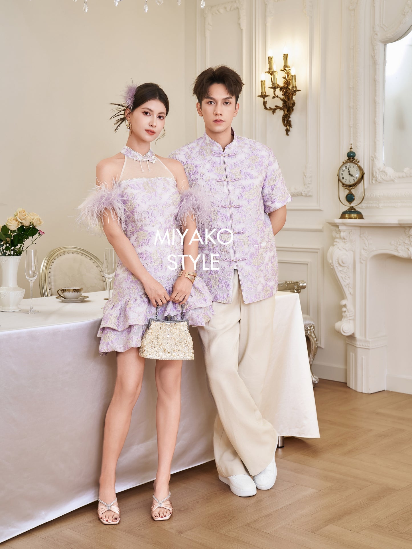 【紫属于你】Only You Premium Men Suit Cheongsam in Purple 男唐装