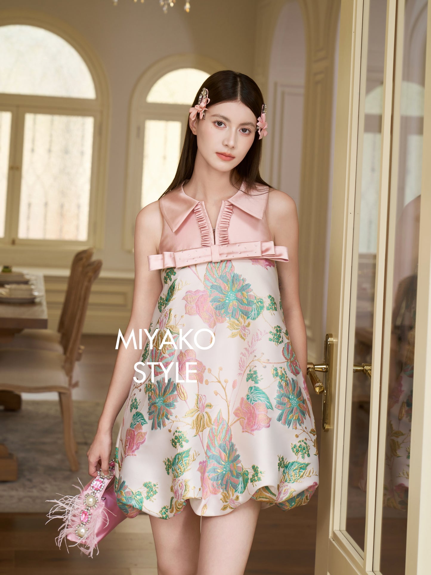 【百花齐放】Blossom Premium Detachable Sleeve Bubble Dress 女装连身裙