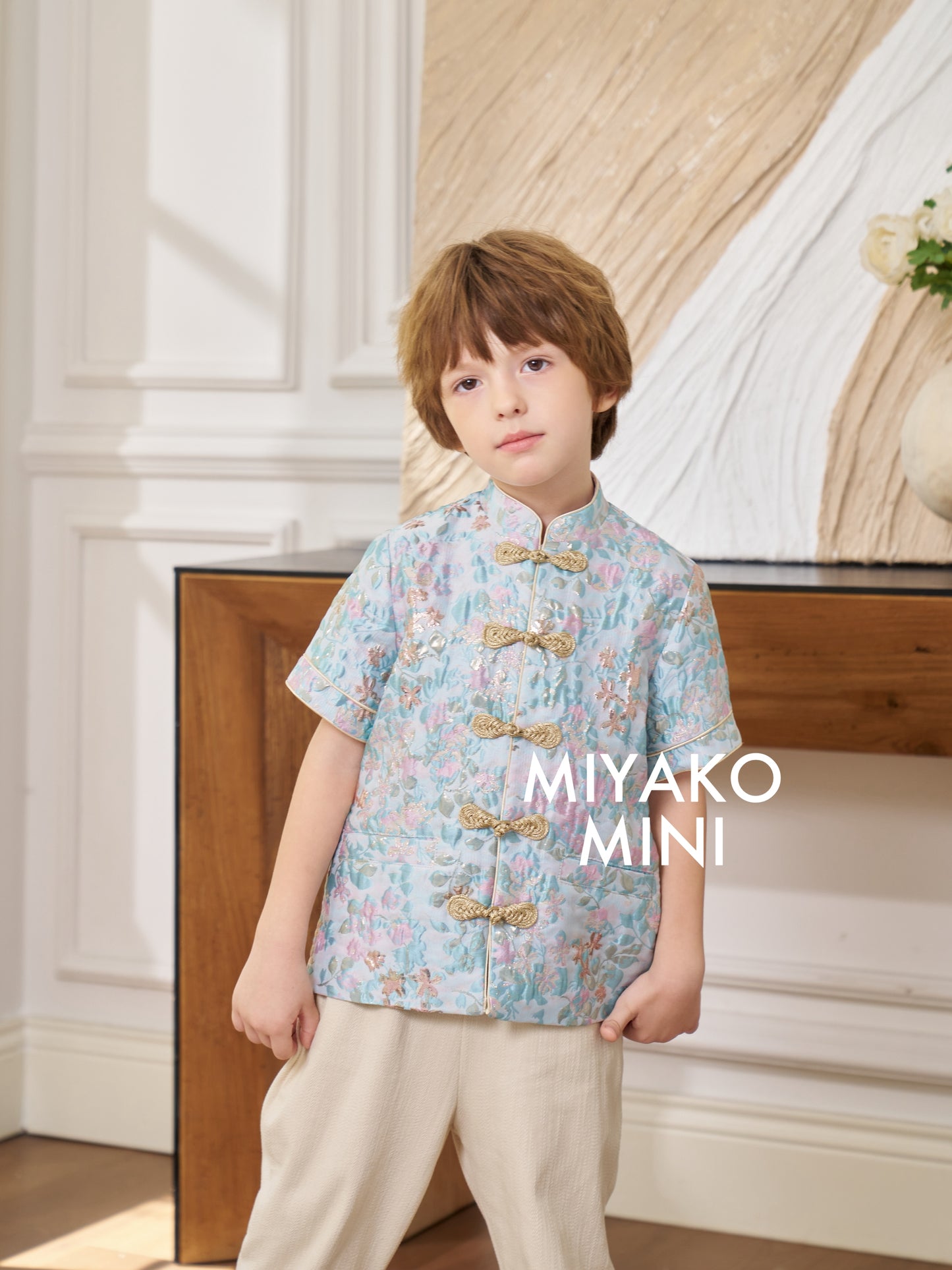 【情有独钟】Love Premium Boy Suit in Tiffany Blue 蒂芙尼小男孩唐装