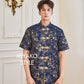 【星辰闪耀】Starlight Premium Men Suit Cheongsam in Golden Navy 男唐装