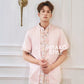 【春暖花开】Aurora Men Cheongsam Suit in Pink 粉色男唐装