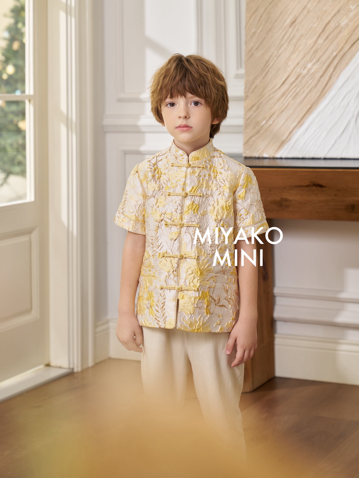 【情有独钟】Love Premium Boy Suit in Light Yellow 浅黄色小男孩唐装