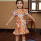 【家族荣耀】Glory Cheongsam Girl Dress in Orange 橘色小女孩连身裙