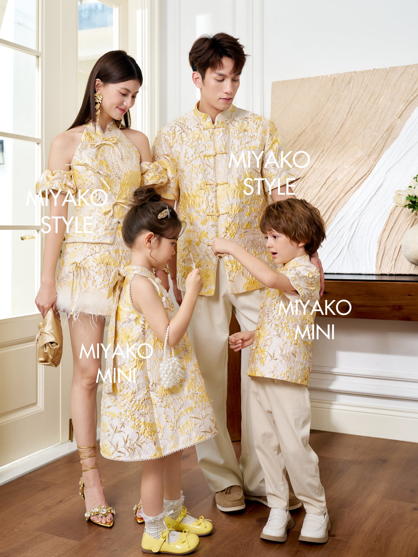 【情有独钟】Love Premium Boy Suit in Light Yellow 浅黄色小男孩唐装