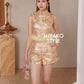 【金光灿烂】Shine Detachable Fur Sleeveless Top in Pink Gold 粉金色女装上衣