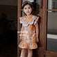 【家族荣耀】Glory Cheongsam Girl Dress in Orange 橘色小女孩连身裙