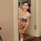 【家族荣耀】Glory Cheongsam Girl Dress in Orange 橘色小女孩连身裙