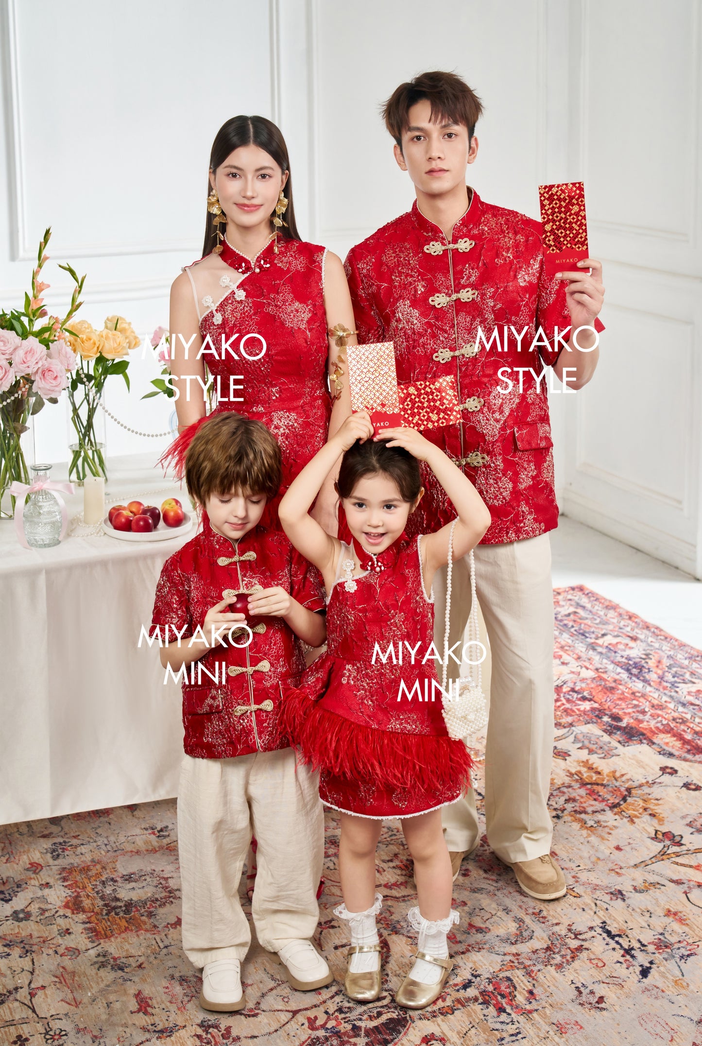 【名门望族】Noble Premium Girl Dress in Red 红色小女孩连身裙