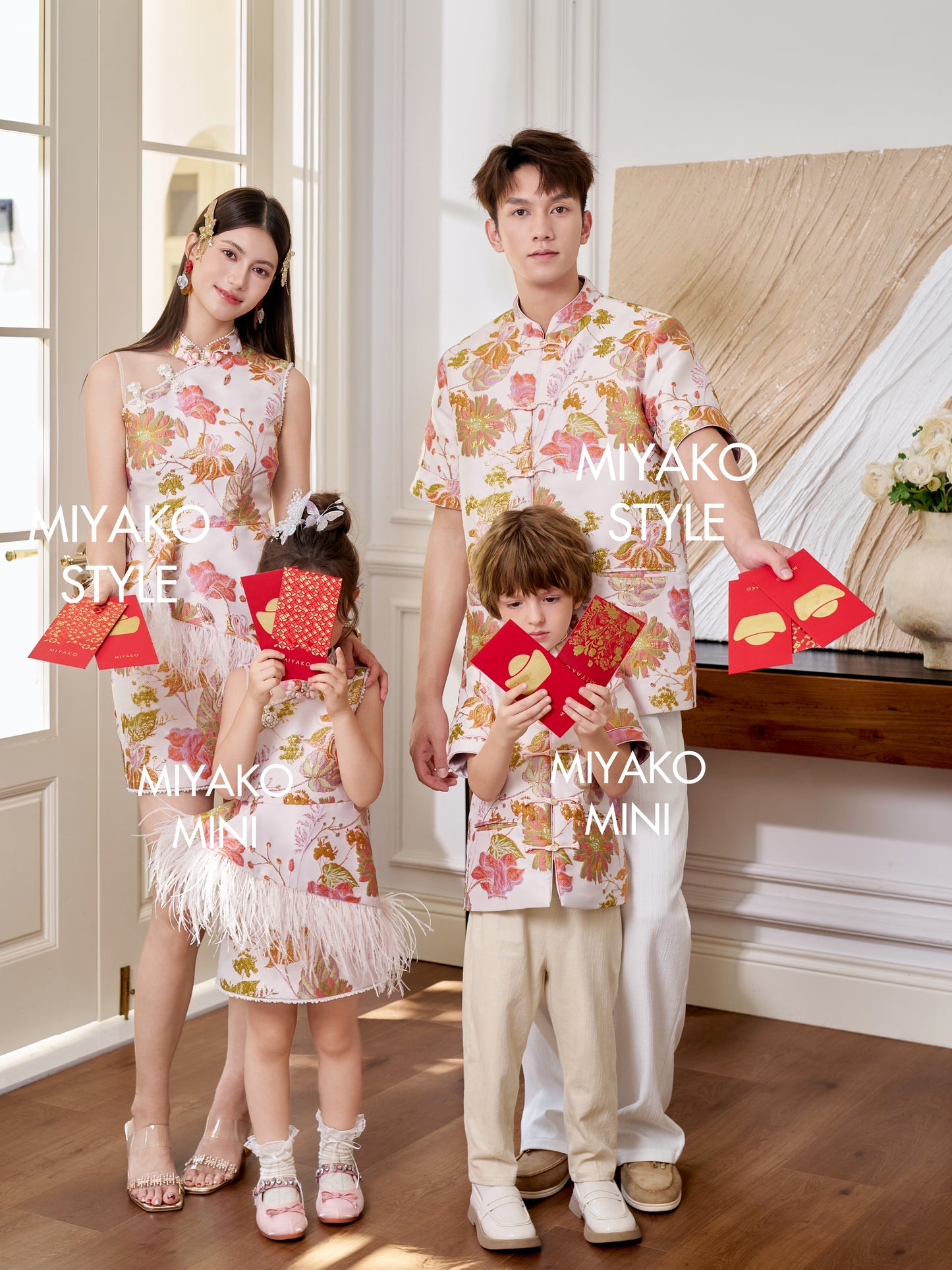 【名门望族】Noble Premium Fur Dress in Floral 百花齐放女装连身裙