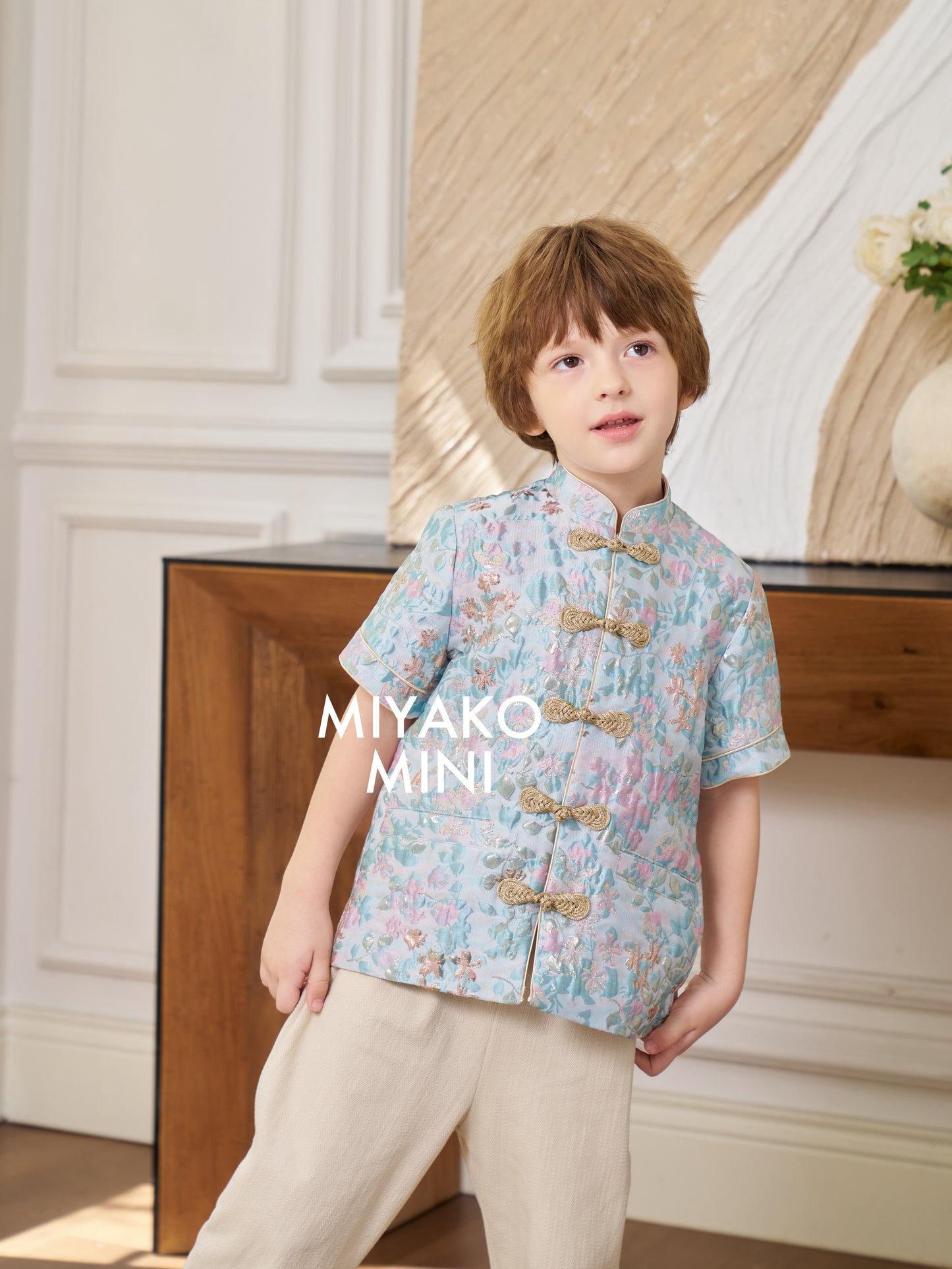 【情有独钟】Love Premium Boy Suit in Tiffany Blue 蒂芙尼小男孩唐装