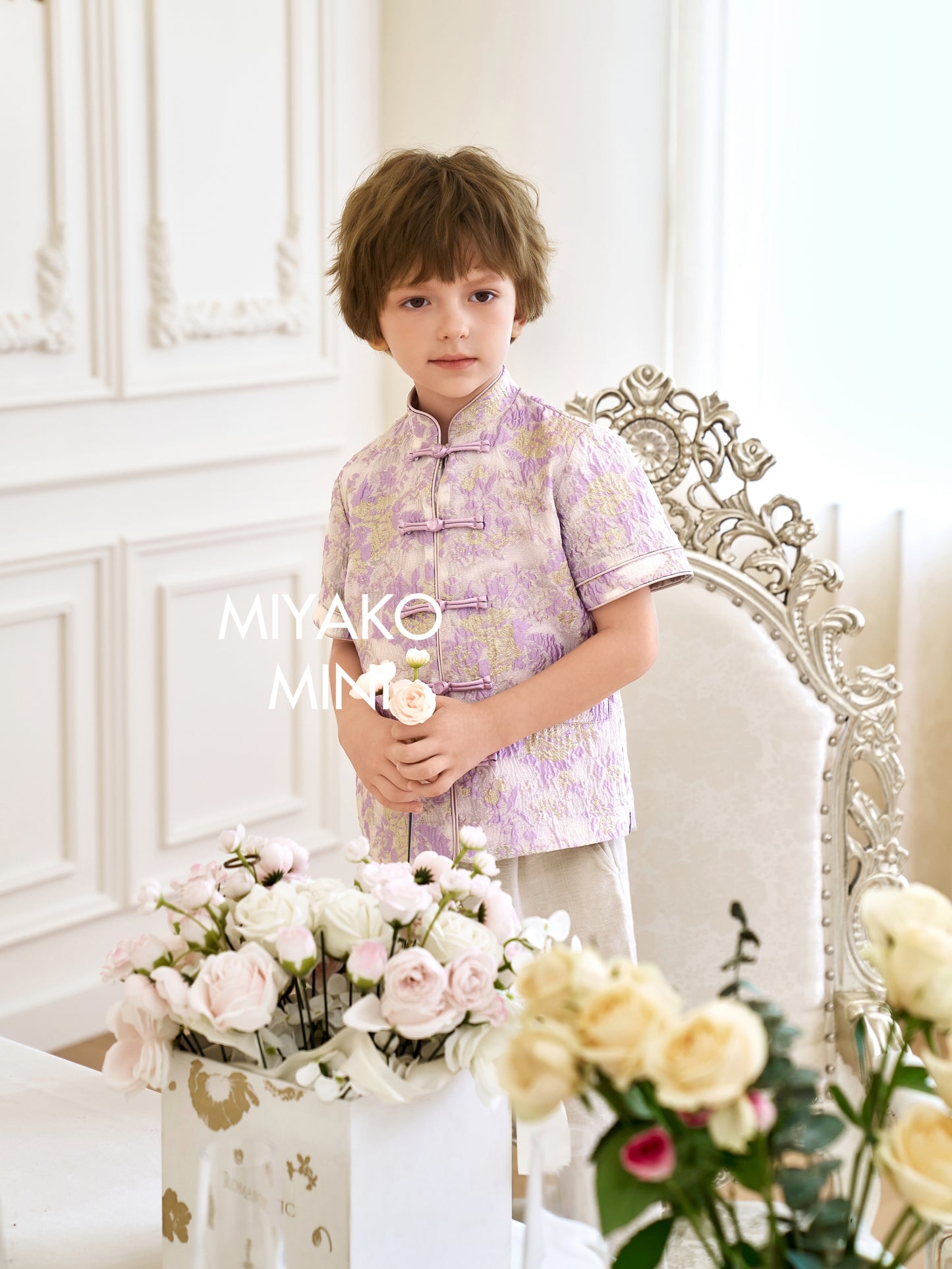 【紫属于你】Only You Premium Boy Suit Cheongsam in Purple 小男孩唐装