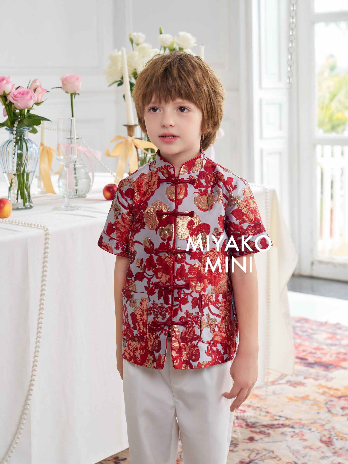 【春风得亿】Millions Premium Boy Suit in Red 红色小男孩唐装