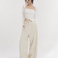 Ann asymmetrical Top + Cardigan White