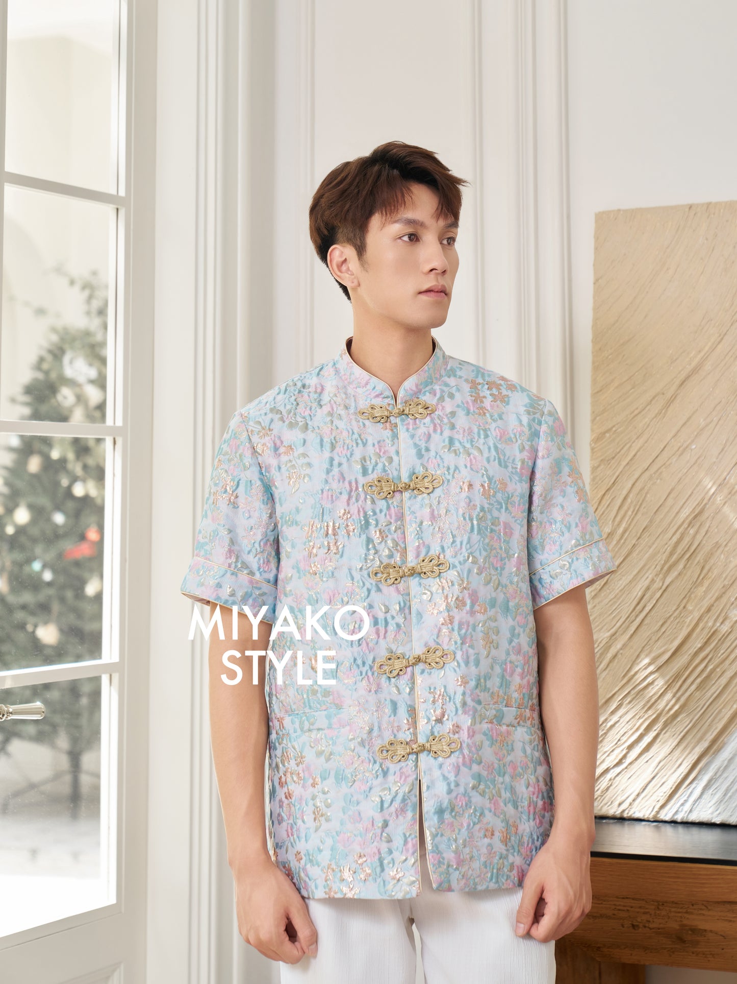 【情有独钟】Love Premium Men Suit in Tiffany Blue 蒂芙尼男唐装