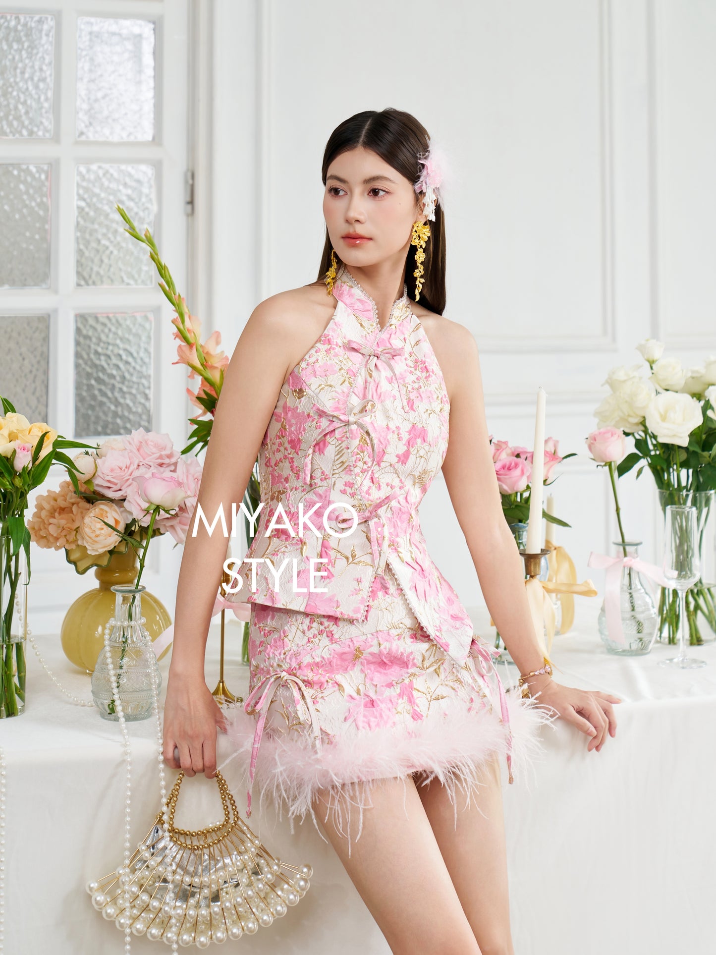 【公主殿下】Princess Premium Detachable Fur Mini Skirt in Pink 粉色女装短裙