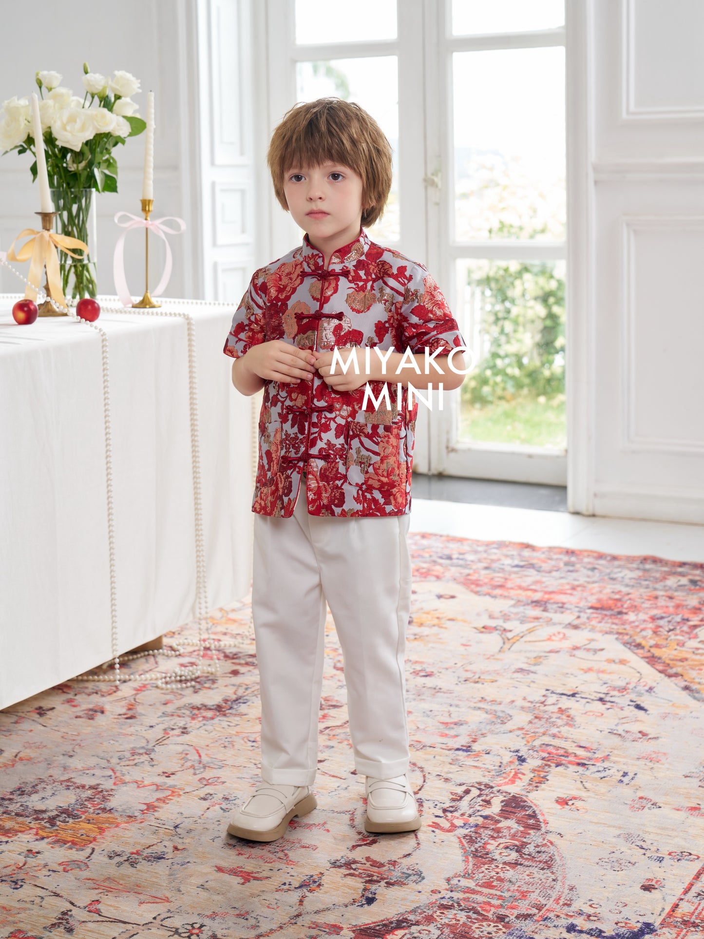 【春风得亿】Millions Premium Boy Suit in Red 红色小男孩唐装