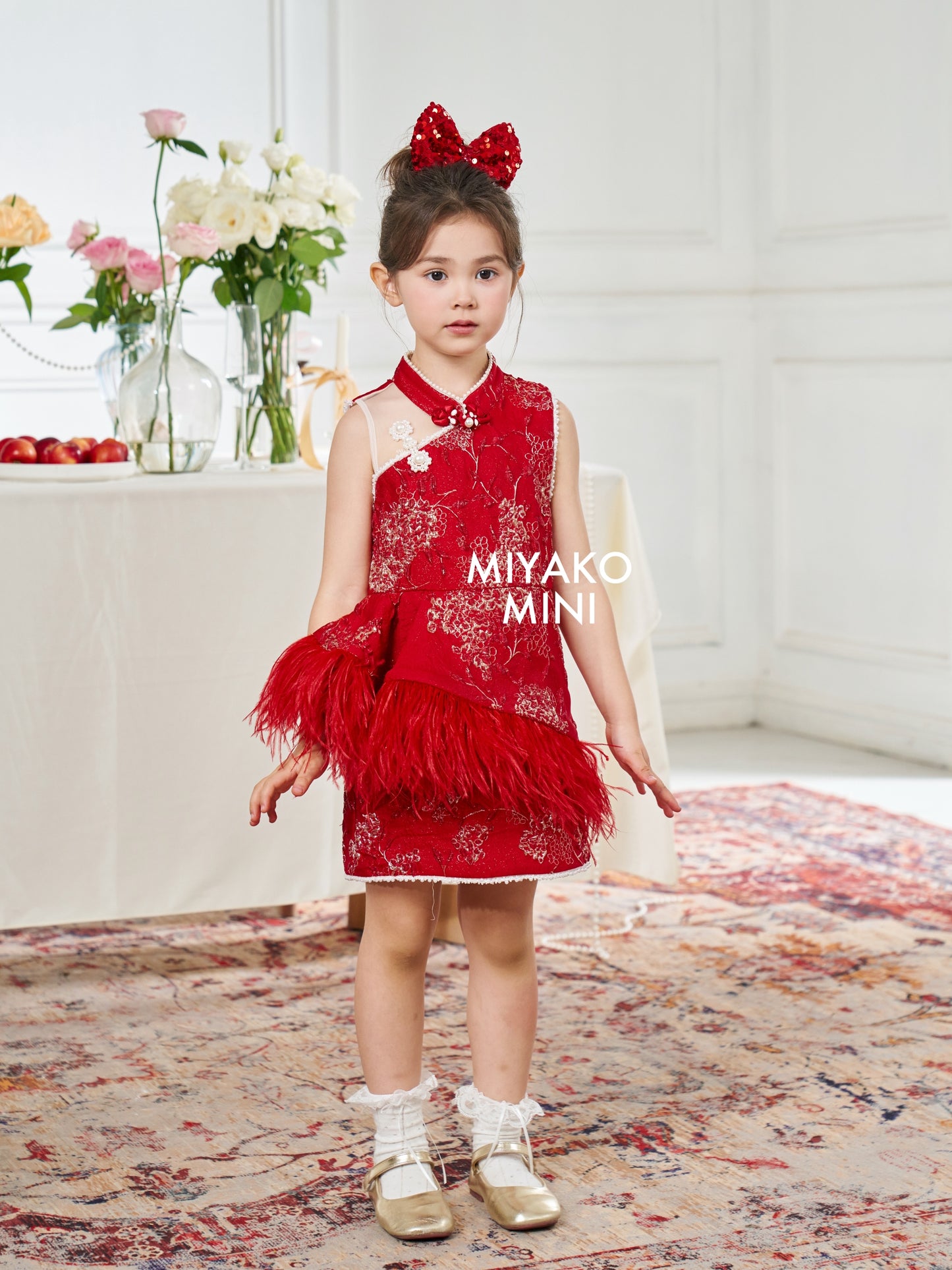 【名门望族】Noble Premium Girl Dress in Red 红色小女孩连身裙