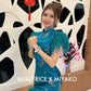 【孔雀开屏】Feather Cheongsam Dress in Blue 孔雀蓝女装连身裙