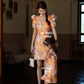 【家族荣耀】Glory Cheongsam Girl Dress in Orange 橘色小女孩连身裙