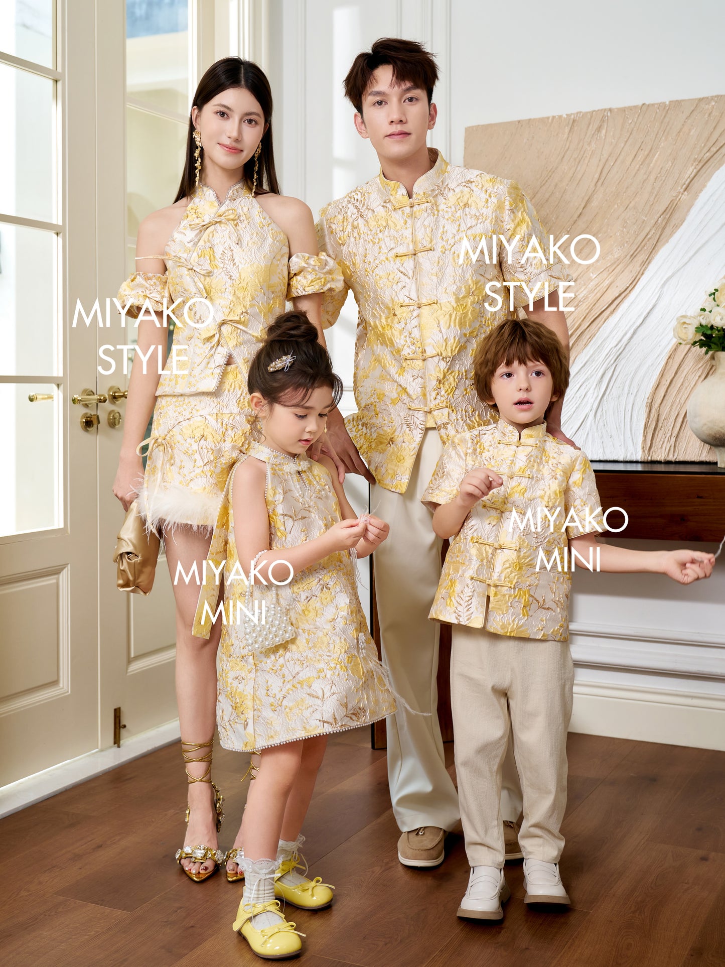 【情有独钟】Love Premium Boy Suit in Light Yellow 浅黄色小男孩唐装