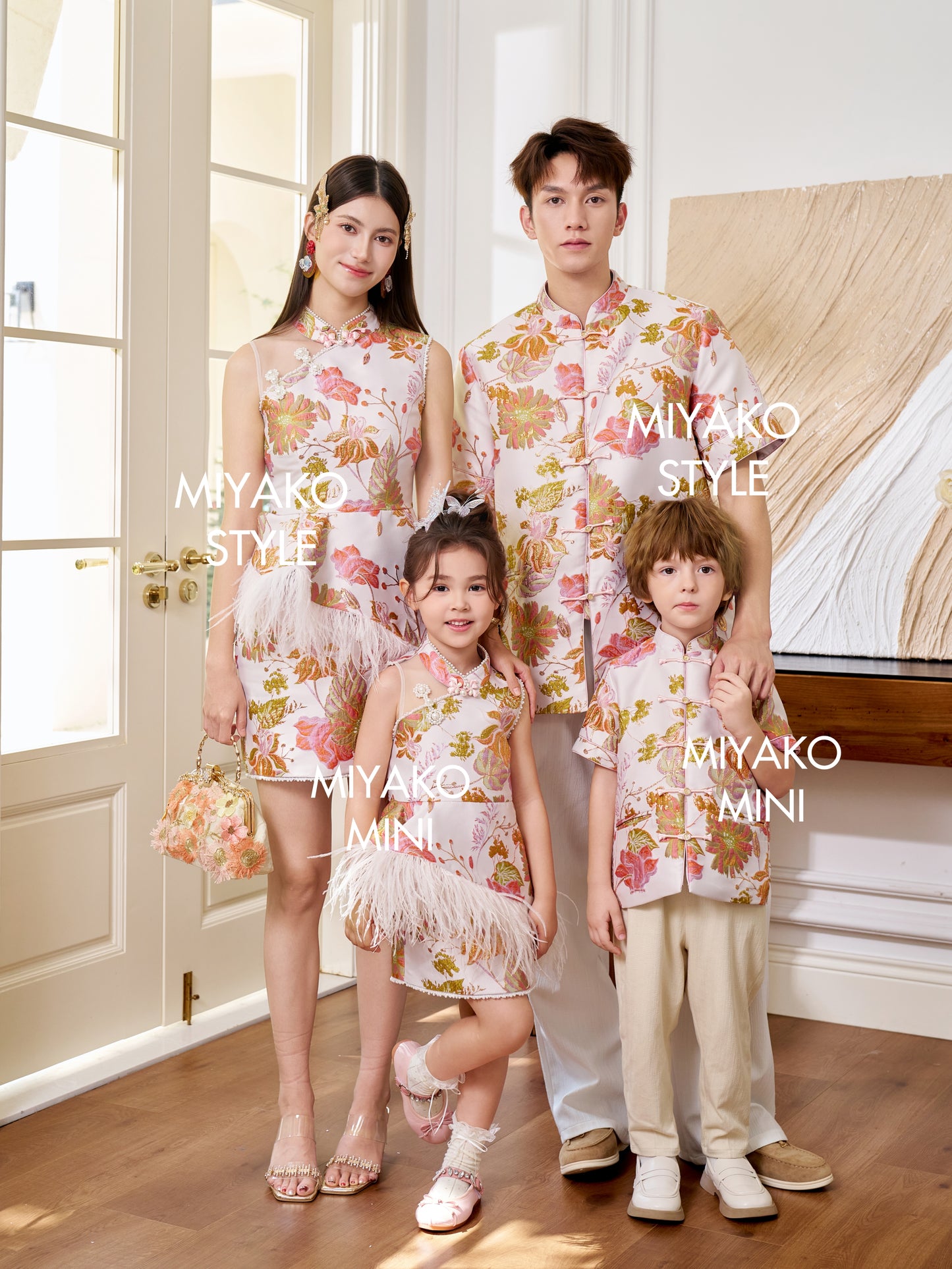 【名门望族】Noble Premium Fur Dress in Floral 百花齐放女装连身裙