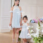 【倾国倾城】Goddess Premium Rhinestone Halter Girl Dress in Blue 蓝色小女孩挂脖连身裙