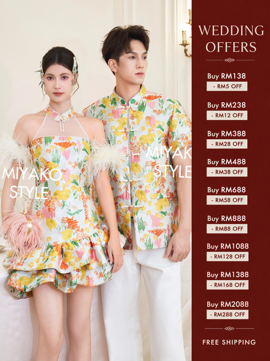 【许我耀眼】Glowy Premium Men Suit Cheongsam 男唐装