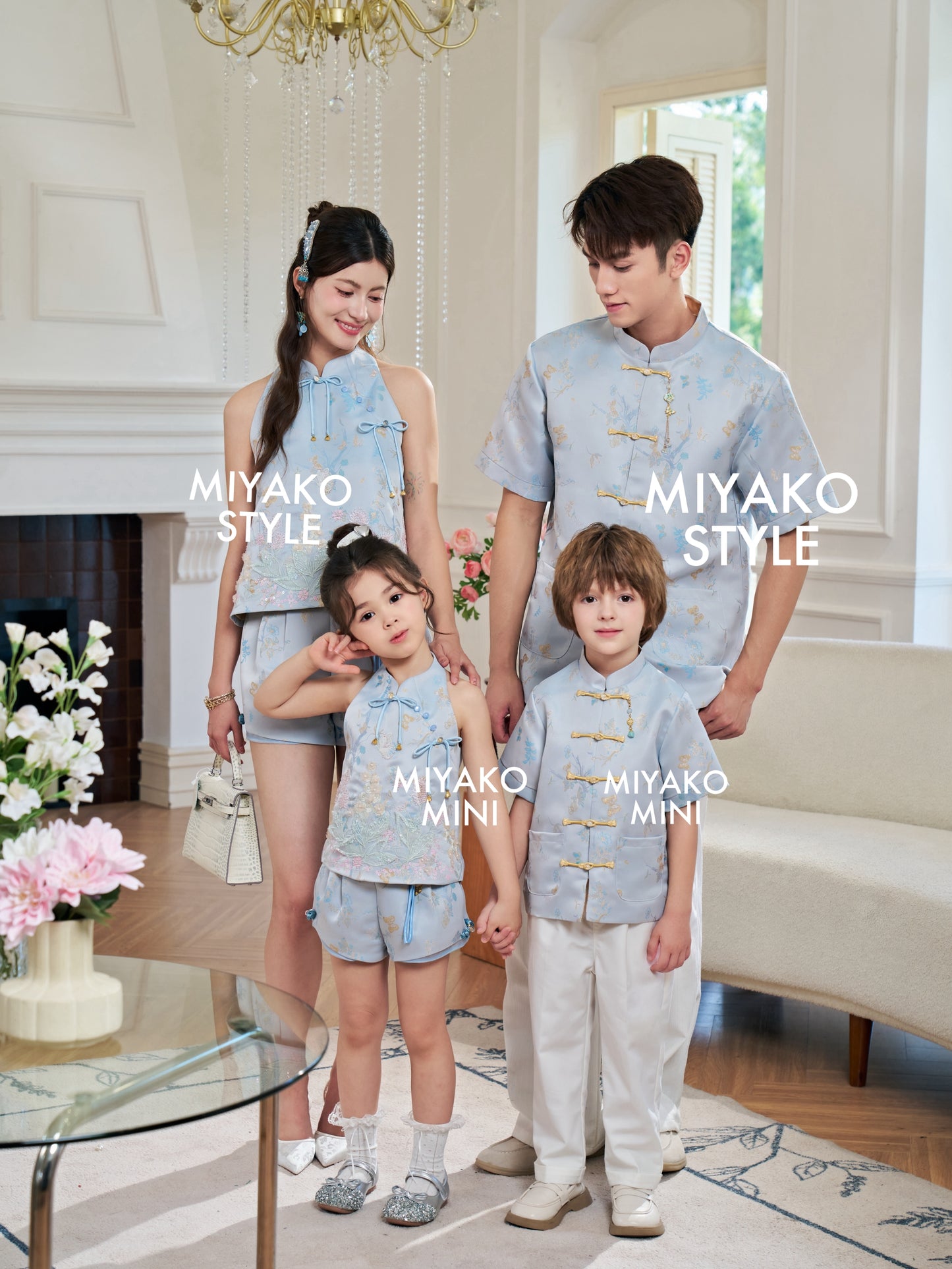 【花花世界】Fabulous Premium Men Suit in Blue 蓝色男唐装