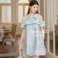 【情有独钟】Love Premium Detachable Sleeve Bubble Dress in Tiffany Blue 蒂芙尼女装连身裙