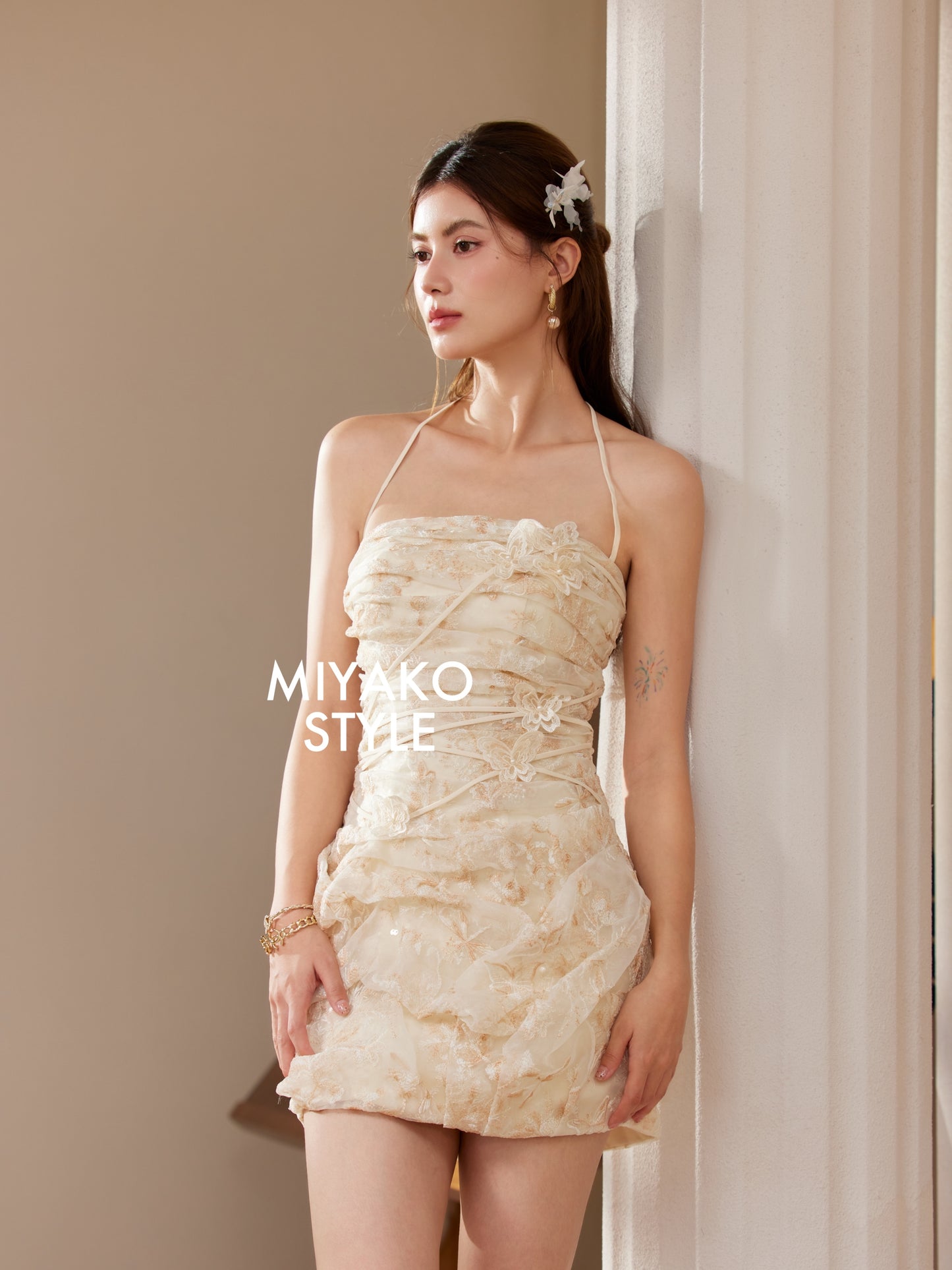 【唯一】Only One Premium Embroidered 8in1 Padded Dress 女装连身裙