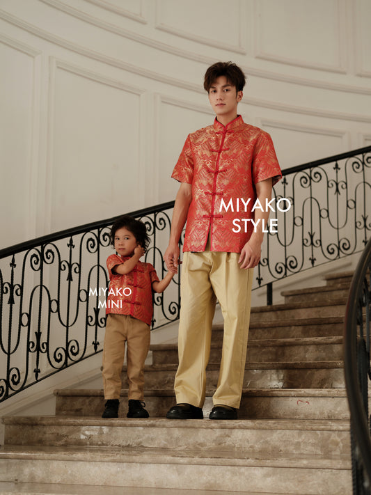 【龍華富貴】 Royal Premium Men suit in Red 红运当头 (男唐装)